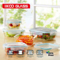 6pcs glass food storage contaier set with PP lid